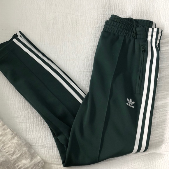 dark green adidas sweatpants